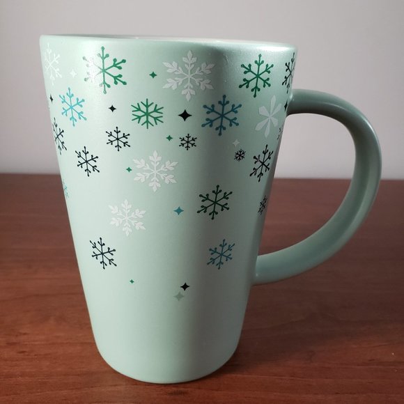 Davids Tea Mug Snowflake Peppermint Snowfall Winter Design Collectable Tea Cup - Picture 1 of 4